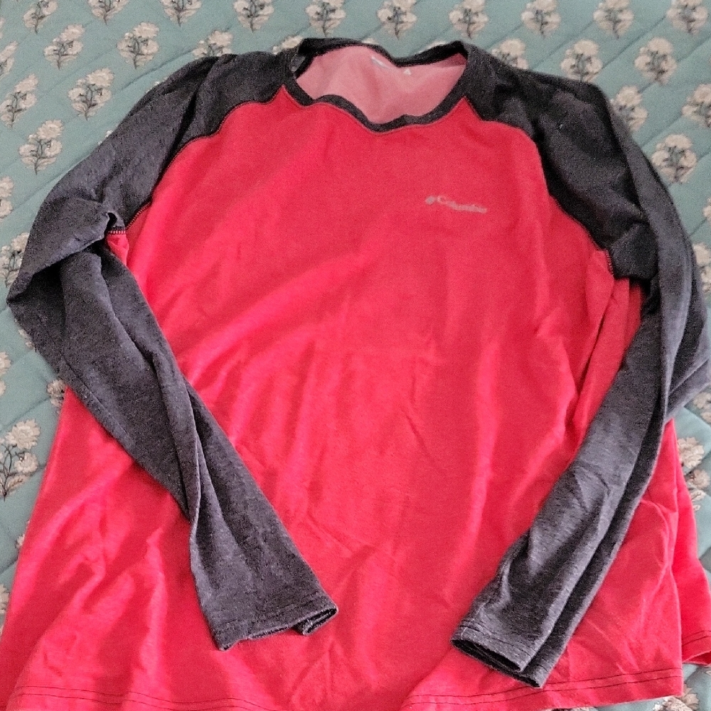 Columbia Fuchsia and Charcoal Long Sleeve Top